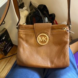 Small brown leather crossbody Purse